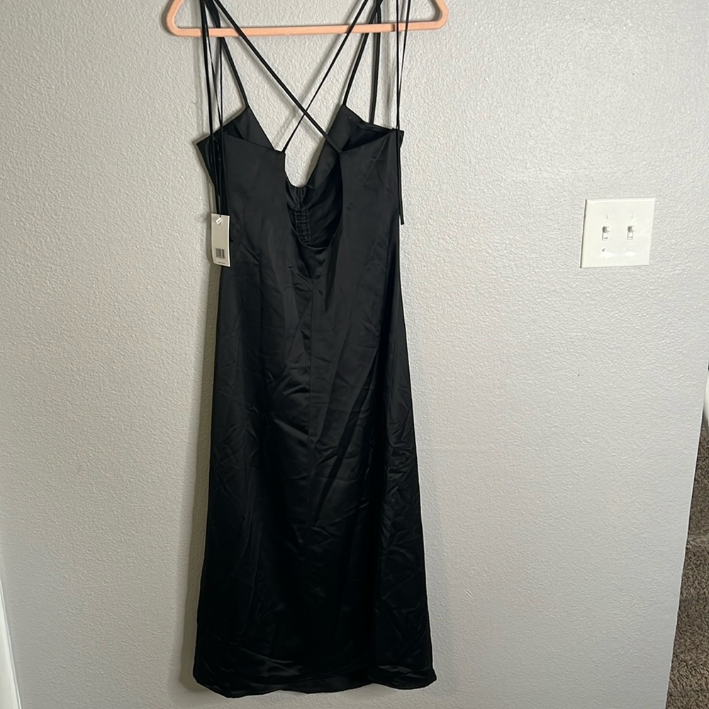 Jason Wu Black Strappy Slip Dress w/ Ruched Front - NWT - Picture 3 of 8